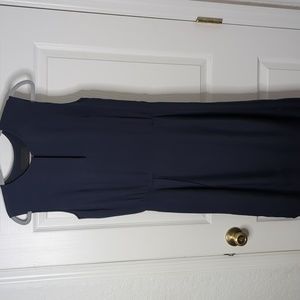 J. Crew collection draped keyhole shift dress Navy